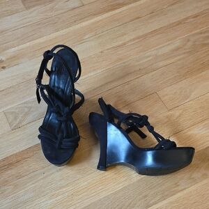 BCBGeneration Dark Wedges with Straps